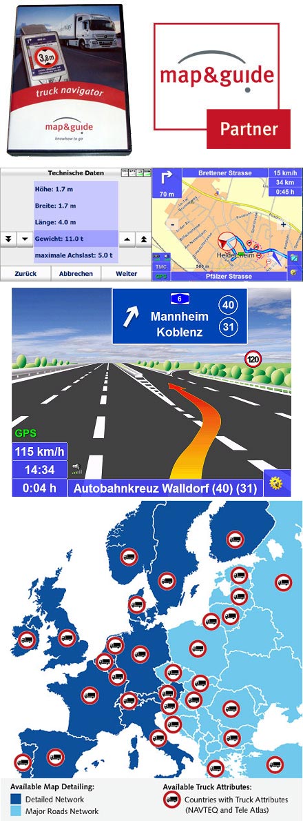 PTV TruckNavigator 10.5 (Europa inkl. Osteuropa, Sprachausgabe, TMC) [PDA/PC] [LKW]